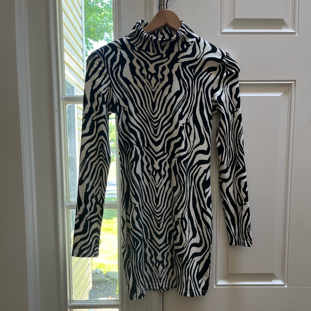Zebra Print Mini Dress